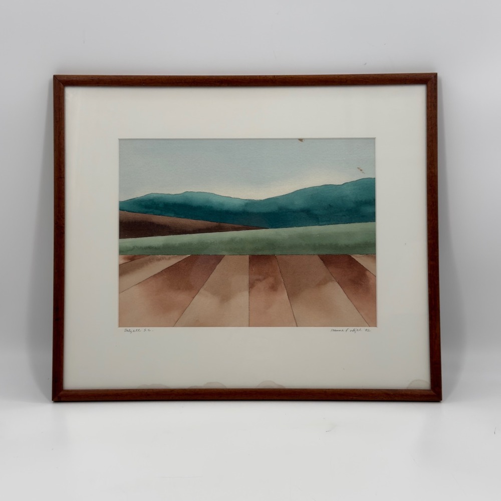 Vintage Original Abstract Watercolor Landscape Dalzell S.C. Roxanne F. Ritzel